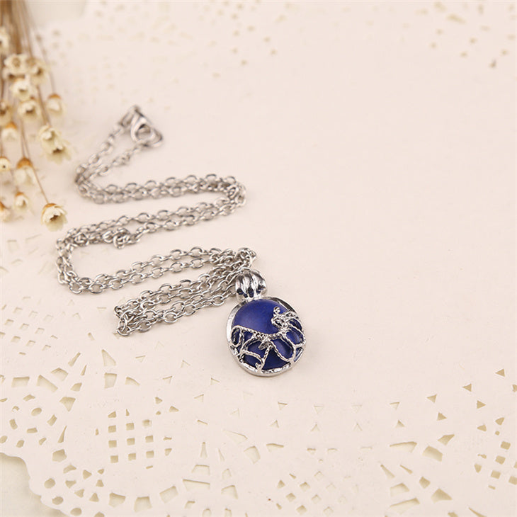 The Vampire Diaries Necklace Vintage Katherine Blue Stone