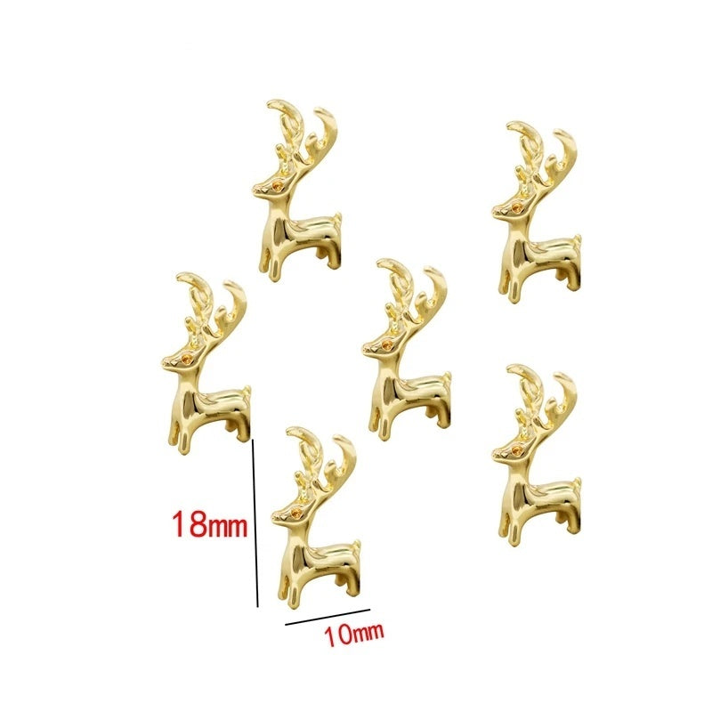 Color-preserving Pure Copper Plated 18K Gold Accessories Deer Mori Style Pendant