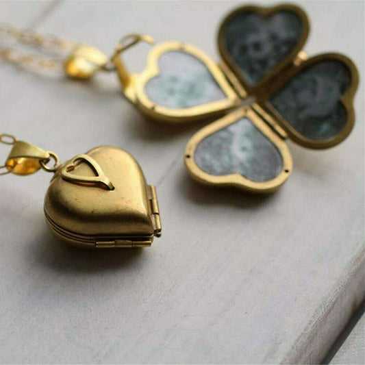 Solid Copper Openable Locket Multi-photo Necklace