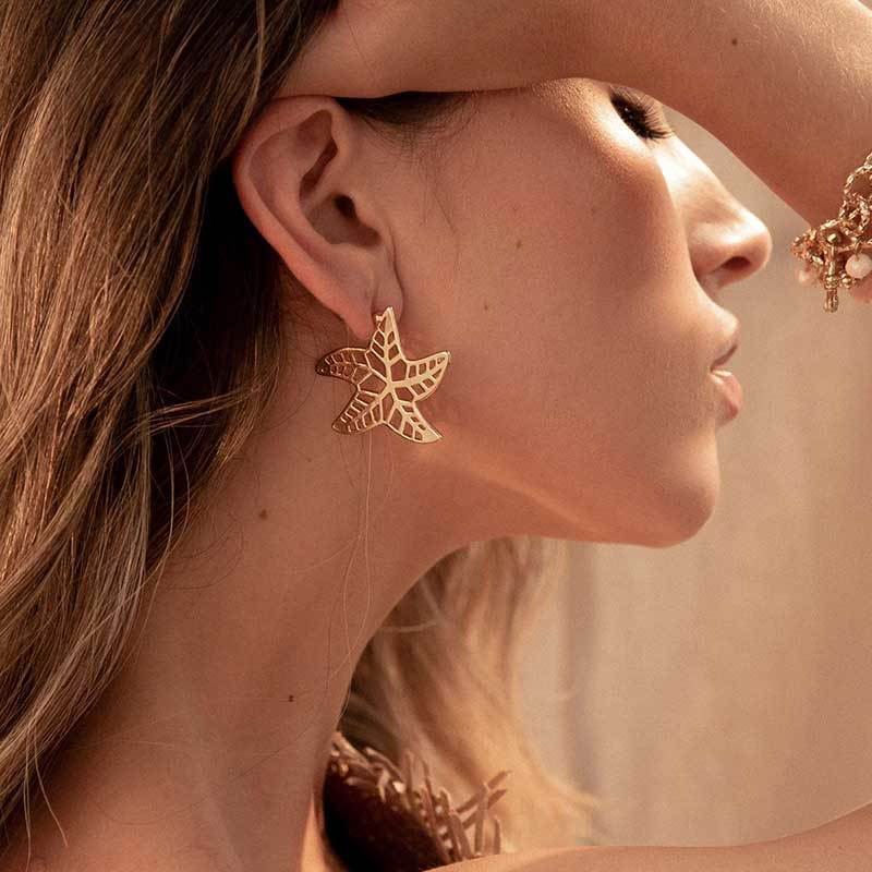 Ladies Street Fashion Gold-plated Earrings Women
