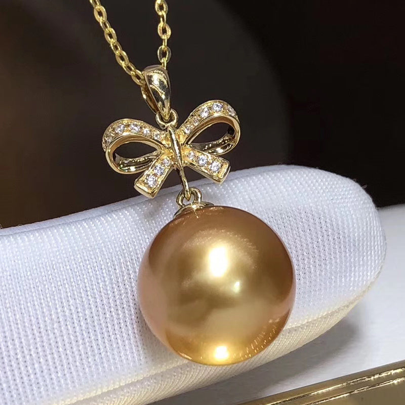 S925 Sterling Silver 18K Gold Plated Pearl Necklace