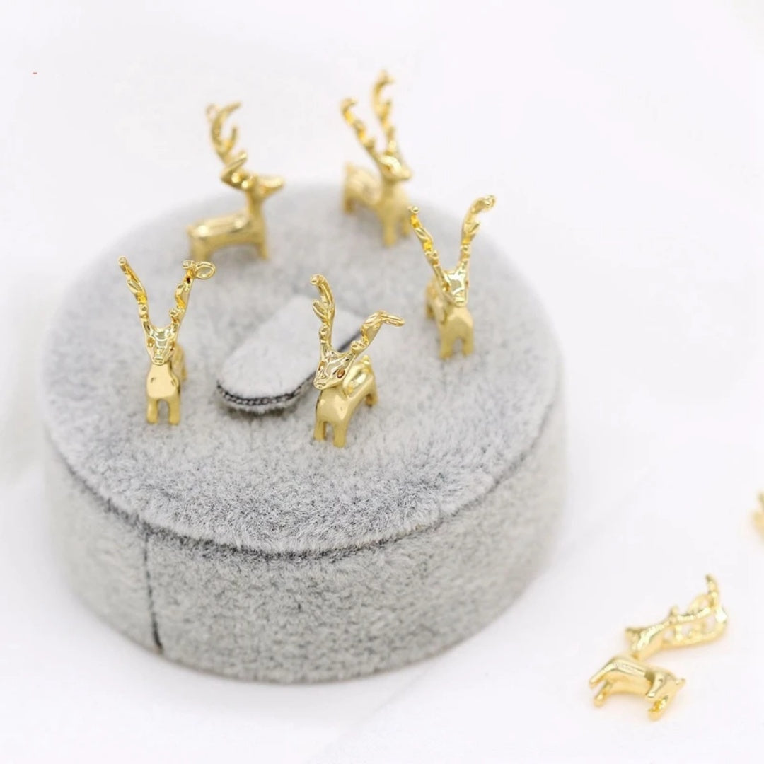 Color-preserving Pure Copper Plated 18K Gold Accessories Deer Mori Style Pendant