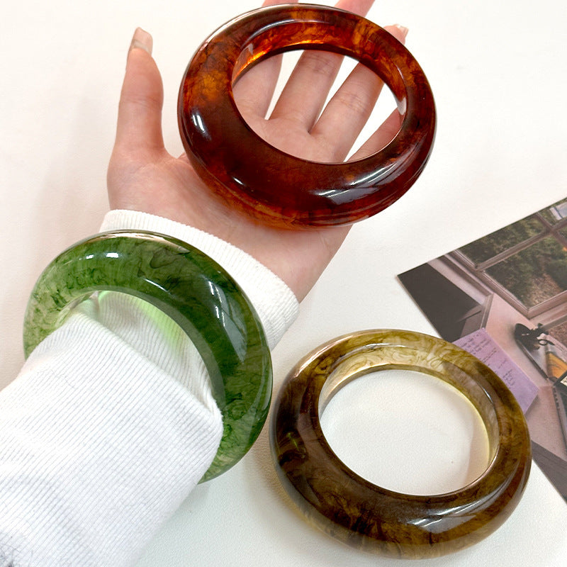 Resin Round Geometric Irregular Bracelet