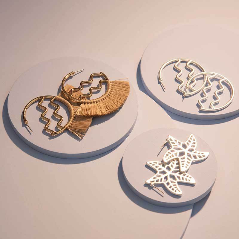 Ladies Street Fashion Gold-plated Earrings Women