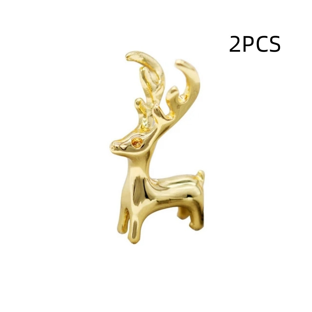 Color-preserving Pure Copper Plated 18K Gold Accessories Deer Mori Style Pendant