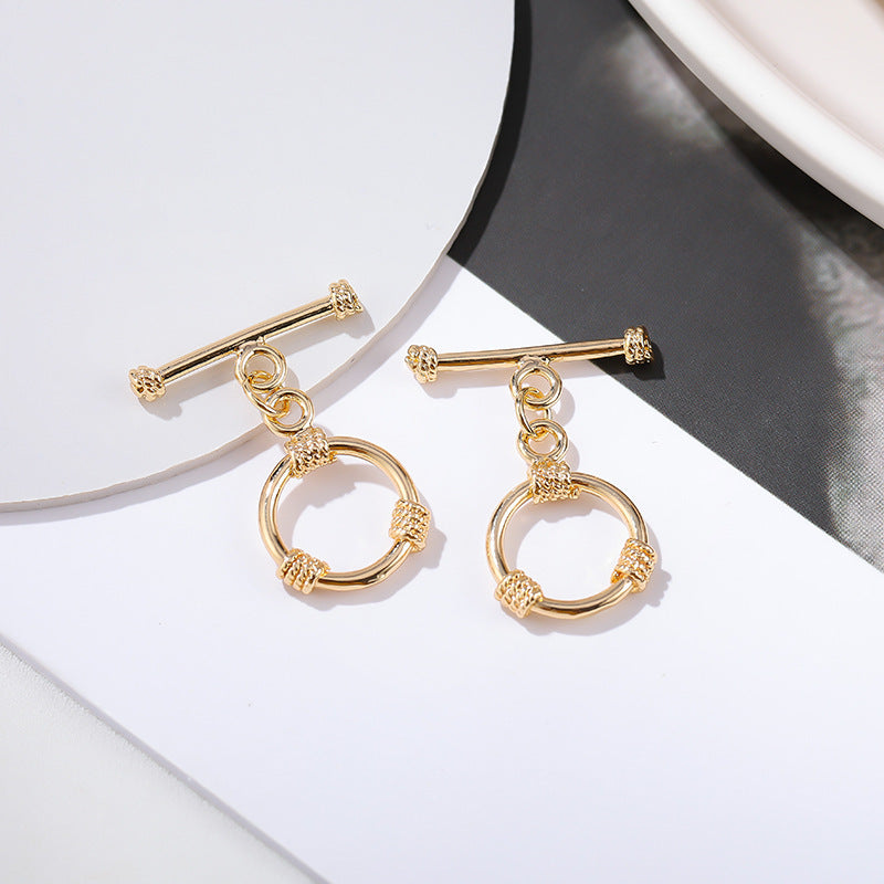 Gold Copper-plated Gold Color Retaining Buckle Tail Buckle Necklace Bracelet Clasp Connector