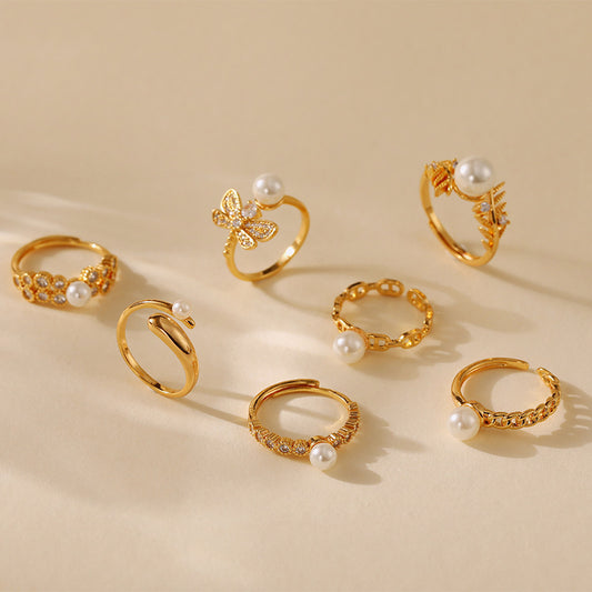 Elegant High-grade Opening Adjustable Ring Color Retention
