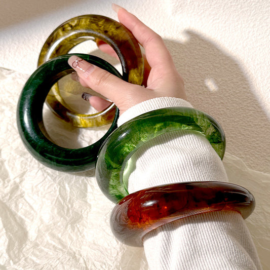 Resin Round Geometric Irregular Bracelet
