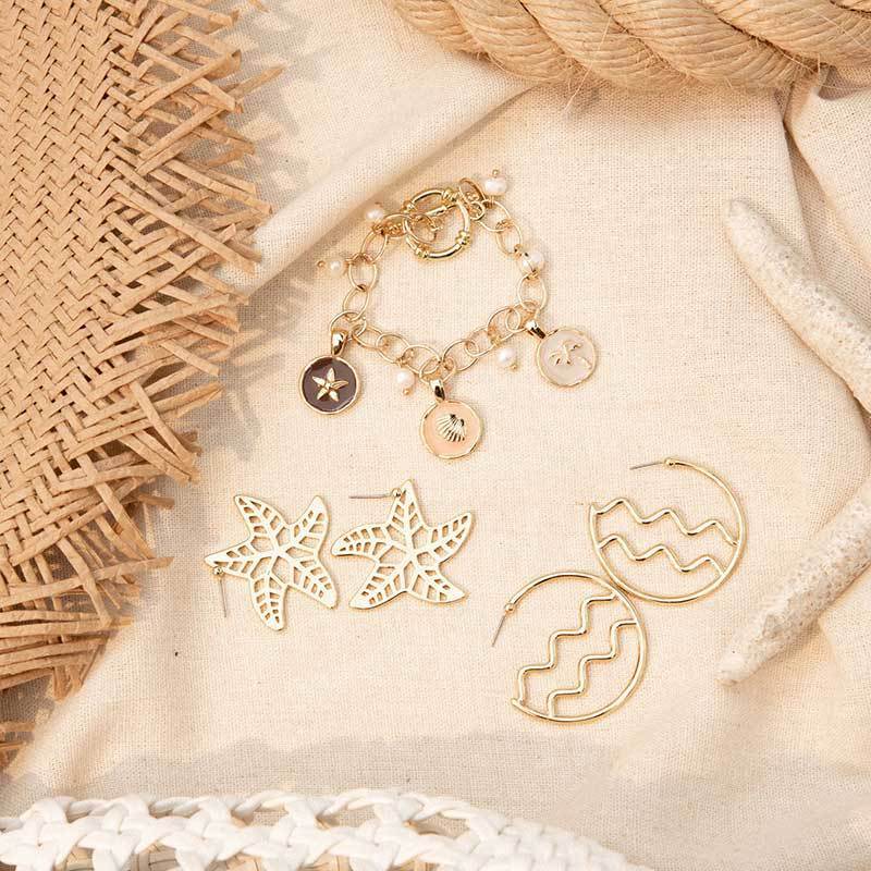 Ladies Street Fashion Gold-plated Earrings Women